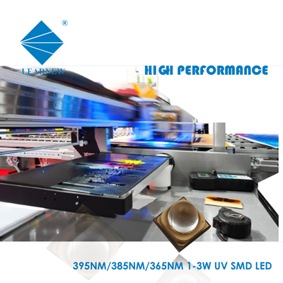 3838 3535 UVA LED SMD Chip 365nm 405nm 395nm 1-3W 3.4-3.8V Untuk Modul UV Curing