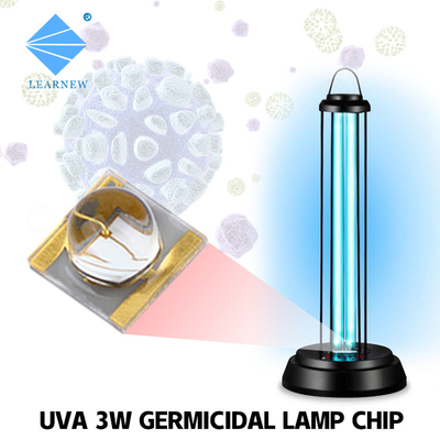 Umur panjang UVA Led 3W 405nm UV LED Chip dengan ketahanan termal rendah