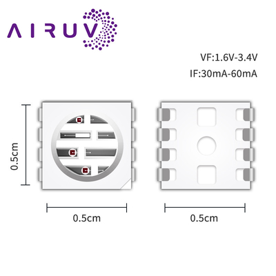 SMD5050PIR2 SERIES Chips Daya Tinggi 0.3w 585-595nm 840-850nm 80-100mW Untuk Kamera Dan Pencetakan 3D
