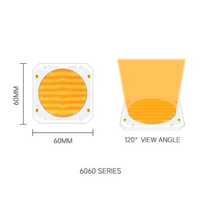 Bi warna Cob Led Chip 6060 Dual CCT 2700K 6500K Cob Chip Daya Tinggi 300W * 2 LED