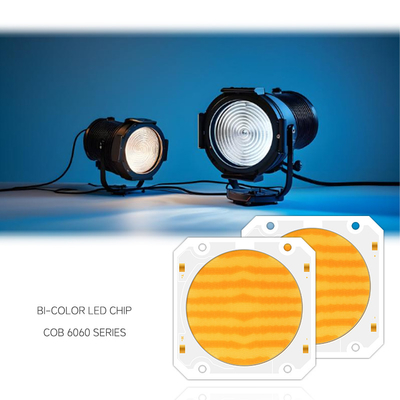 Bi Color LED Chip 6060 300W*2 100-120Lm/W Dual CCT 2700K 6500K Untuk Video Light