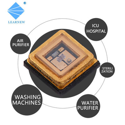 CE bersertifikat 270nm 265nm 275nm UVC LED Chip dengan Lensa Kaca Kuarsa untuk Pembersih Air