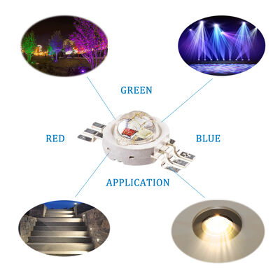 Pure Copper Leadframe 3w Rgb Led Array High Power Red Green Blue Led Chip untuk Led Downlight dan Track Lighting