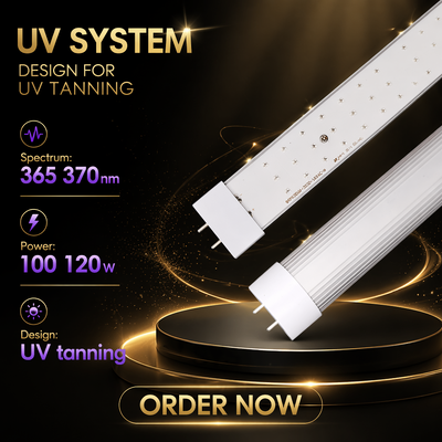 LEARNEW Lampu LED UV berkapasitas tinggi 100W -120W 365-370nm untuk Pengobatan Kulit Deteksi Spektral & Reaksi Fluoresen