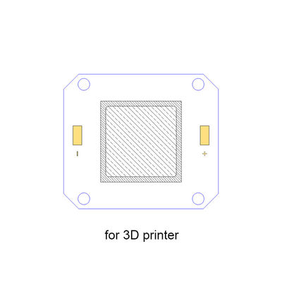 20W 385nm UV LED Chips Untuk Printer 3D, High Density 4046 COB LED Chip
