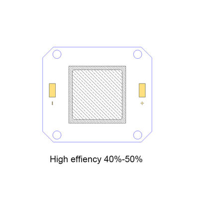 40 * 46MM 385nm 395nm UV LED 100W COB LED Chip Untuk Sistem Curing UV