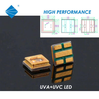 3.5 * 3.5mm Mini SMD LED 3-5mw 0.5w SMD UVC LED Untuk Sterilisasi Permukaan