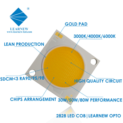 High Power 30w 40w 50w 80w 2828 3838 CRI&gt;95 Long Life Span Colored LED COB Chip Untuk LED Spotlight