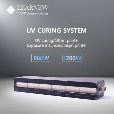 1200W 395nm UV LED Curing System dengan Sudut Pandang 120° & Metode Kontrol Peredupan 0-1200W untuk Printer 3D/Offset/Inkjet