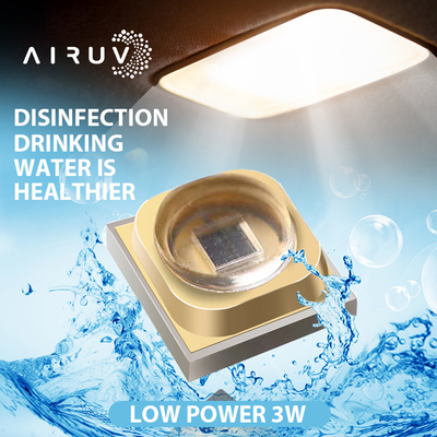 Daya Optik Tinggi UVA UVB LED Chip UVC 254nm Uv Led 270nm 280nm Ungu 1W 3W