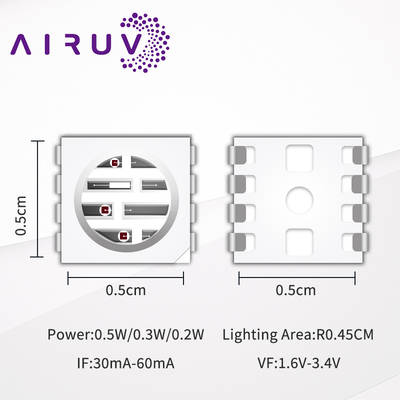 Hot sell Smd 0.5W 0.3W 0.2W 620nm 410nm 520nm 850nm 840nm 5050 IR Led Chip For Grow cahaya
