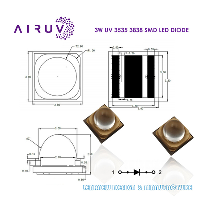 UVA UVB UVC UV LED Chip 365nm 385nm 395nm 3535 3838 6868 2828 1616 UV LED