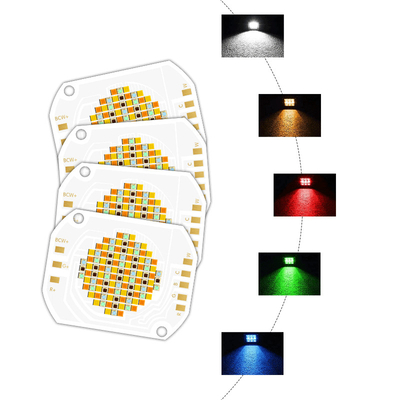 350W Lima Warna COB LED Chip 3545 Rgbcw 45-48V Ra95 untuk Lampu Fotografi