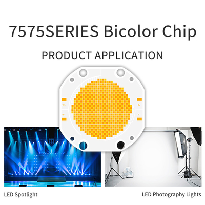 600w + 600w Chip LED Cob Dual Color 7575 Dimmable 2700-6500k 54v 60v Untuk lampu fotografi