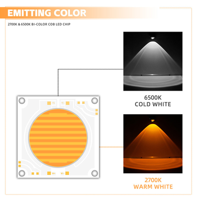 5454 Bi-Color 2700k 6500k Cct High Power 1500w 200w Cob Led Chip Module Untuk Lampu Fotografi
