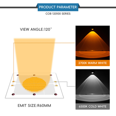 High Power COB LED Chip 1200W Bi warna 2800k 6500k LED COB Chip untuk lampu fotografi