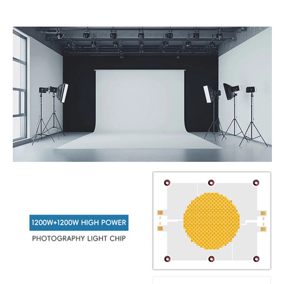 Bi Color LED Chip Daya Tinggi 1200W*2 70-100Lm/W Dual CCT 2700K 6500K Untuk Fotografi Cahaya 120100
