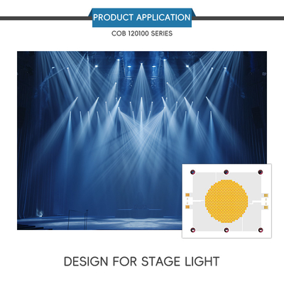 Chip LED Efisiensi Tinggi 120100 Ukuran 2700k 6500k 1200w Flip Chip COB LED Lamp Bead untuk cahaya fotografi