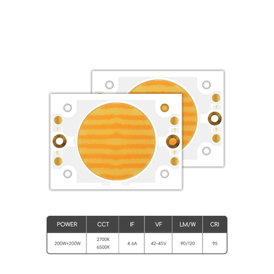 LED COB Chip 200W VF 45V LED manik DIY Spektrum penuh Disesuaikan