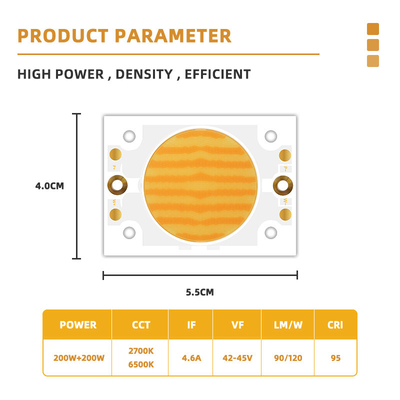 2700k 6500k Efisiensi Tinggi 200w 4055 Chip LED SMD Putih Emisi Putih Panas Cahaya Tinggi