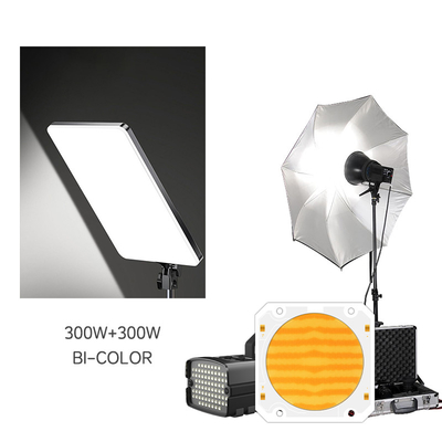 60*60 195-205V 300W 300W Dual CCT LED COB 200W 200W Bi Color COB LED Chip dengan 90LM/W dan CCT 620nm/460nm/520nm/2700K/6500K