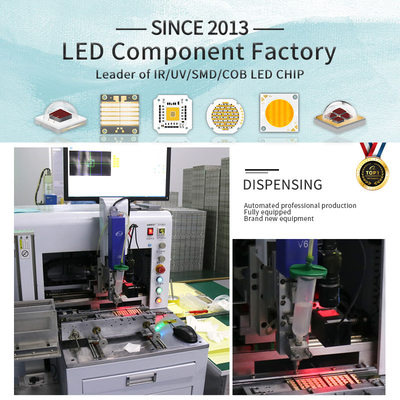 Lampu LED UV 180W Lensa Kuarsa 4050 SMD Chip 620nm/460nm/520nm/2700K /6500K Chip LED COB Lima Warna