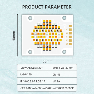 4050 LED Chip 180W 6500K W/C 2.8A RGB 1A LM/W 90 VF 24V MOQ 5K PCS Lampu Fotografi dengan 2.8A W/C dan 1A RGB