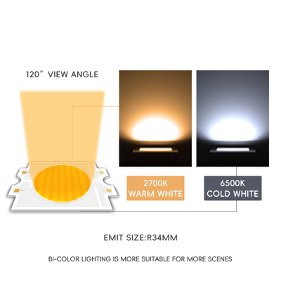 Dimming 72V 75V Dual Color 300W+300W Constant Voltage COB LED 4055 Bi Color 2700k 6500k 95ra Led untuk Track Lamp