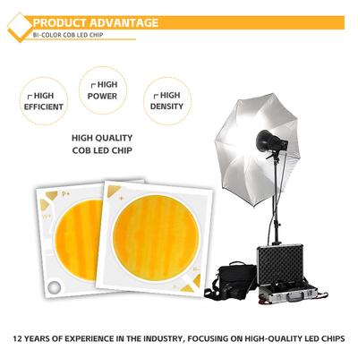 50W+50W Dimmable COB 2700k+6500k Chip 28*28mm 1400mA Ra95 High Power LED Diode untuk Downlight/Wash Lights