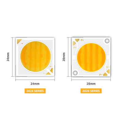 2424 Bicolor COB LED CCT 2700k sampai 6500k High CRI95 COB LED Chip Reflector Bentuk R21mm 40W+40W 100-110lm/w 1.1A 36-38V COB Lampu