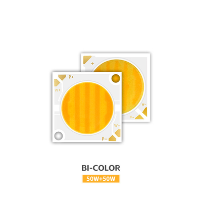COB LED Chip 2800k / 6500k CCT CRI tinggi RA95 COB LED Chip R21mm 40W+40W 100-110lm/w 1.1A 36-38V untuk lampu panggung