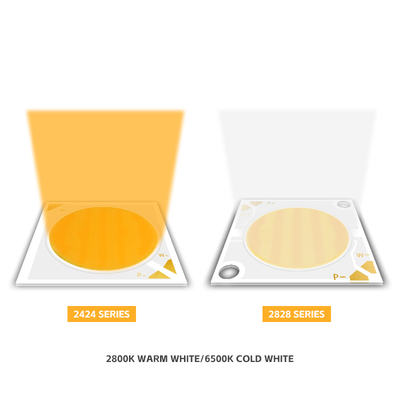 2424 Series 40W 40W Bi Color LED Chip 2800K/6500K CCT 100/110 LM/W 1100MA IF 36V-38V Untuk lampu fotografi chip LED