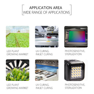 Chip LED UV yang dapat disesuaikan SMD 3535 3838 8025 220-420nm Garansi 5 Tahun
