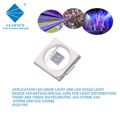1W SMD 3030 Chip LED Biru Lampu Tumbuh 440-470nm 300mA 3.0-3.4V