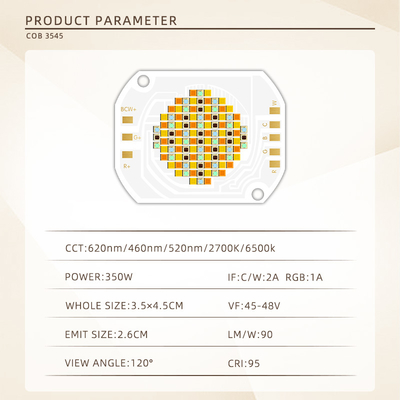 3545 LED Chip 350W RGBCW 45-48V Kecerahan Tinggi COB