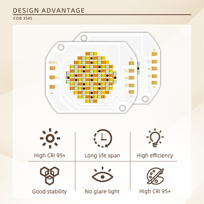 3545 LED Chip 350W RGBCW 45-48V Kecerahan Tinggi COB
