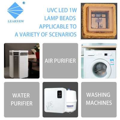 CE bersertifikat 270nm 265nm 275nm UVC LED Chip dengan Lensa Kaca Kuarsa untuk Pembersih Air