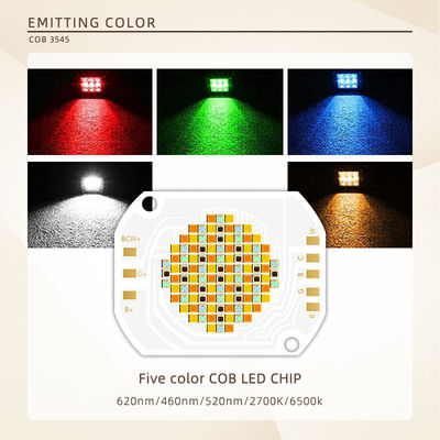 Chip LED COB Warna 5 dalam 1 RGBWW 350W dengan Tegangan Input 45-48V dan Sudut Pandang 120° untuk Pencahayaan Fotografi