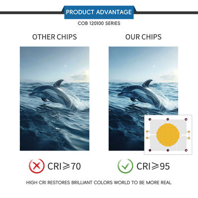 Chip LED COB Bi-Calor 1200W+1200W Profesional 70-100lm/w 120*100mm dengan Garansi 2 Tahun untuk Lampu Fotografi