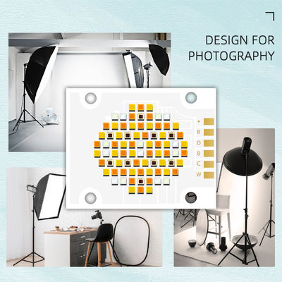 Chip LED COB Daya Tinggi dengan Lima Warna RGBWC 180W 300W DC 21v-48v untuk Lampu Panggung dan Fotografi