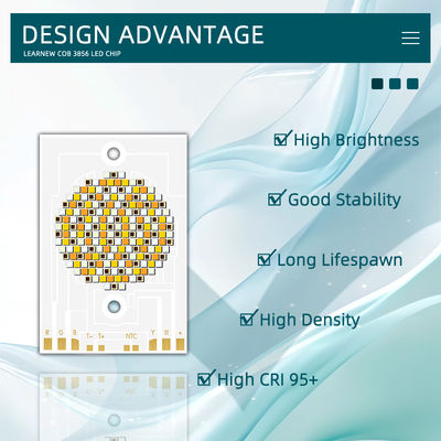 Chip LED COB Daya Tinggi 300W 500W RGBWW 38x56mm 110LM/W 2400K-7000K untuk Pencahayaan Komersial