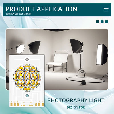 Chip LED COB Daya Tinggi 300W 500W RGBWW 38x56mm 110LM/W 2400K-7000K untuk Pencahayaan Komersial