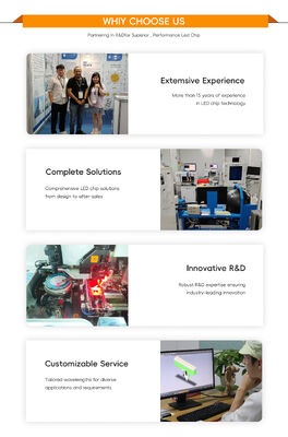 Chip LED COB RGBCW 2100W Daya Tinggi 8598 dengan CRI Tinggi 95 dan Tegangan Input 80-86V untuk Pencahayaan Komersial