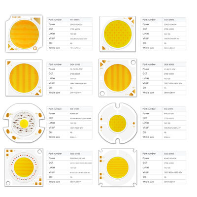 Profesional 200W + 200W Grade High Power Bi Color COB LED Chip 55X55MM 72-76V COB Panas COOL Putih untuk Pencahayaan Film Iklan