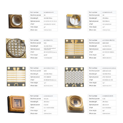 Kualitas terbaik 35x35mm 3W UVA LED Chip 395nm 405nm 120 derajat View Angle SMD LED UV Curing Sterilisasi Peralatan photosensitive