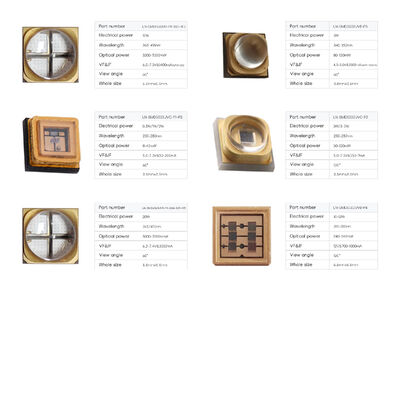 3W 365nm 3838 SMD 700mA 3V 60DERAJ UV UVA LED Diode Flexo Printing 385nm 60DERAJ 395nm Chip LED Pengeringan 810-1500mW Printer 3D