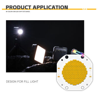 600W+600W BICOLOR COB LED CHIP CCT COB 7575 SERIES Disetel COB LED Chip Lampu Fotografis Warna Putih Dimmable CRI95 10A