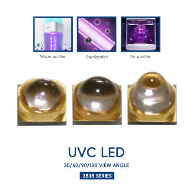 Uv LED UV-C LED 3W 110mW 500mA Led 270nm 3838 275nm Uv Leds Daya Tinggi UV UVC LED UV-C LED 265nm UVC
