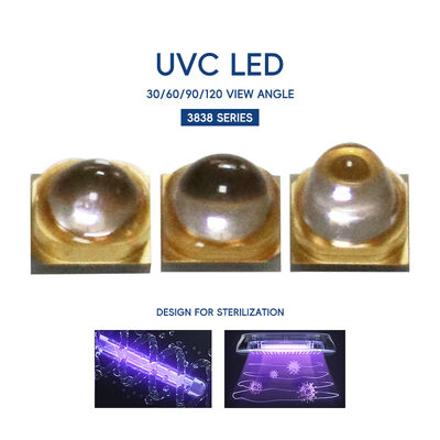 Uv LED UV-C LED 3W 110mW 500mA Led 270nm 3838 275nm Uv Leds Daya Tinggi UV UVC LED UV-C LED 265nm UVC