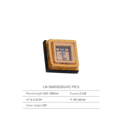 8-12mW 0.5w 3535 Far Deep UVC 120 Degree 270-280nm UV Ultraviolet UVC Led Diode Modul